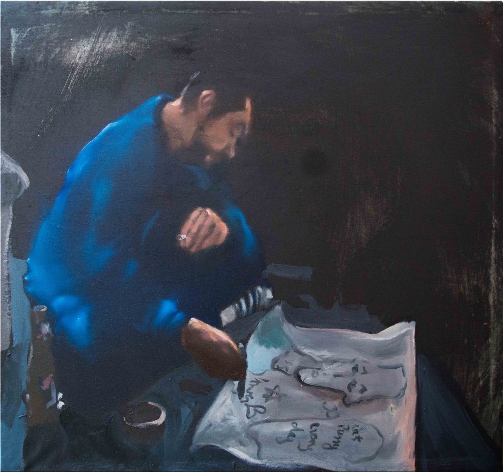 BENE MALT, 2018, 60 cm x 55 cm, Öl auf Leinwand