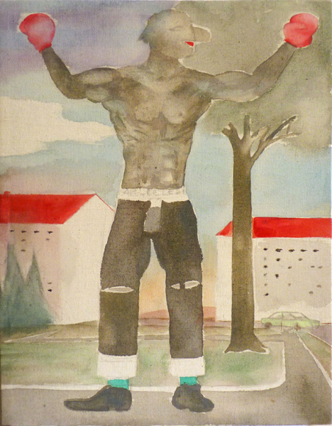 Ambitionen aus dem Vorort, 2011, 44 cm x 34 cm, Öl und Acryl auf Leinwand