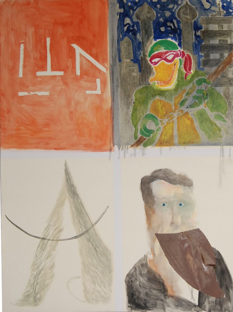 Donatello Duck, 2012, 120 cm x 92 cm, Öl und Acryl auf Leinwand