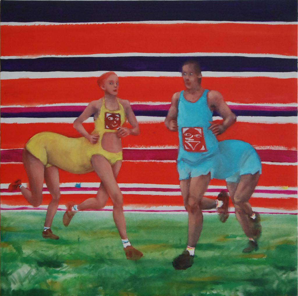 Joggende Centauren, 2013, 56 cm x 56 cm, Öl auf Leinwand