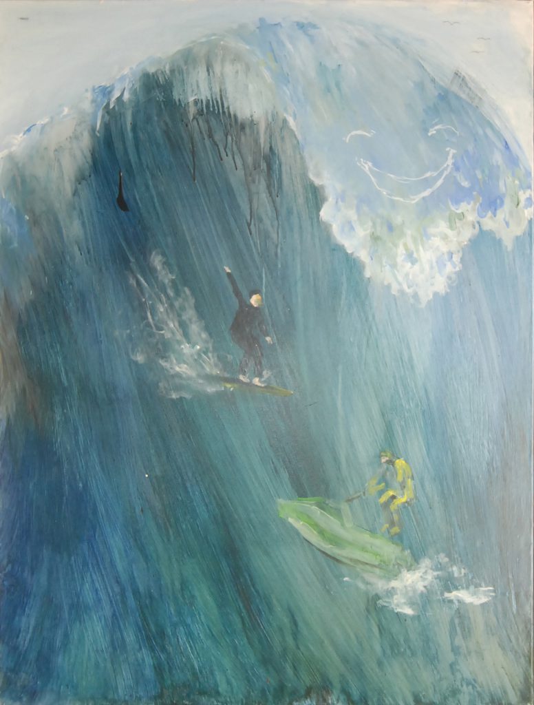 Die Welle, coop L.Bittner, 2012, 120 cm x 92 cm, Öl und Acryl auf Leinwand